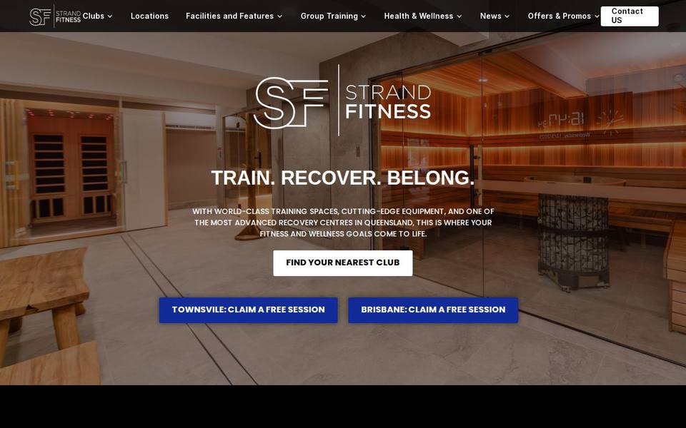 Strand Fitness CBD website