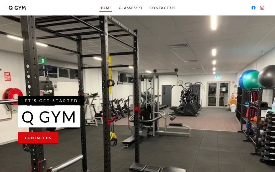 Q Gym website