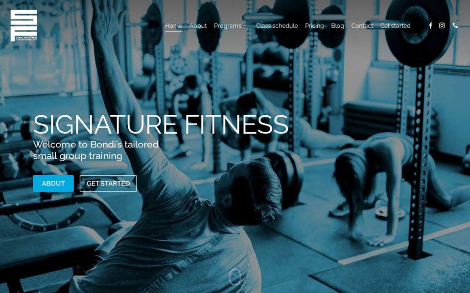 Signature Fitness website
