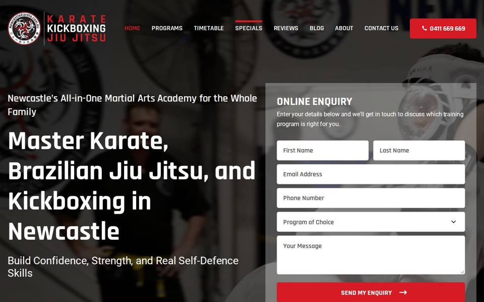 Newcastle Karate website