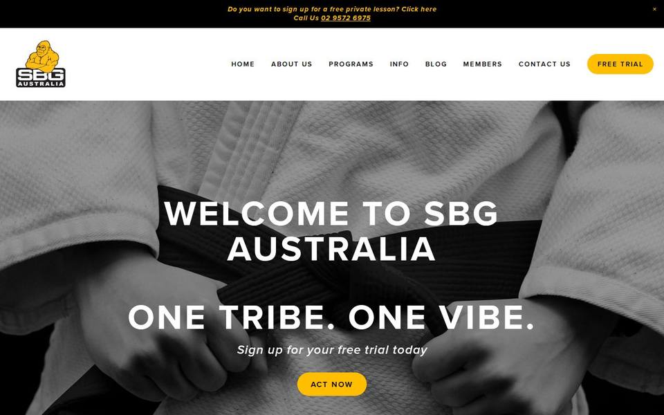 SBG Australia website