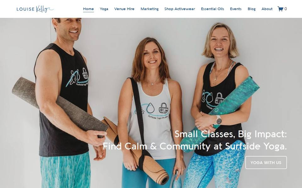 Louise Kelly - Surfside Yoga website