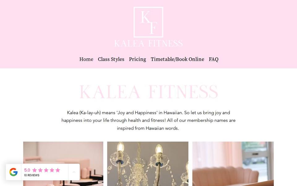 Kalea Fitness website