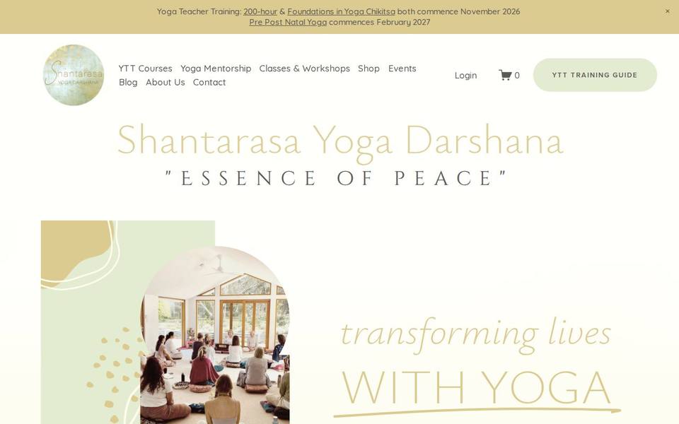 Shantarasa Yoga website