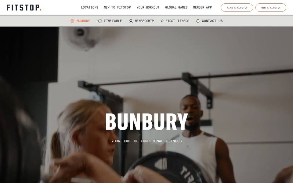 Fitstop Bunbury website