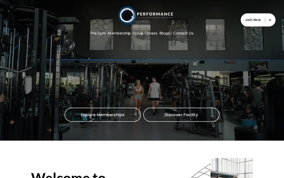 O2 Performance website