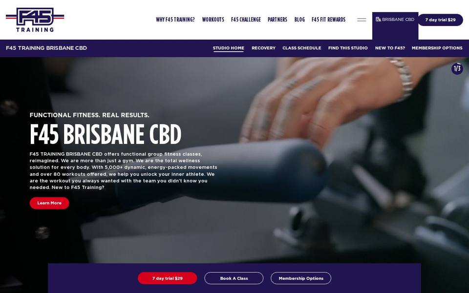 F45 Brisbane CBD website