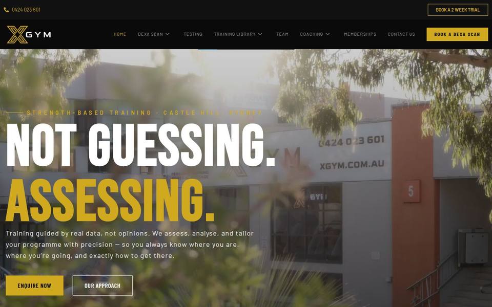 X Gym website