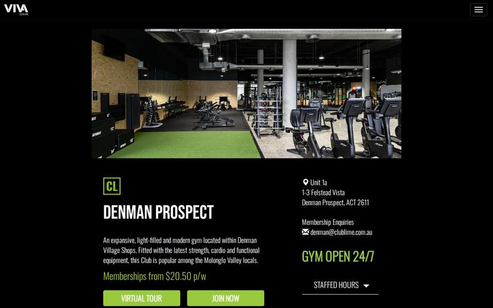 Club Lime Denman Prospect website