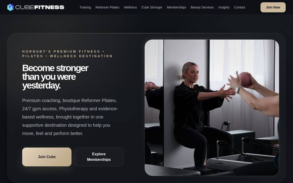 Cube Fitness website