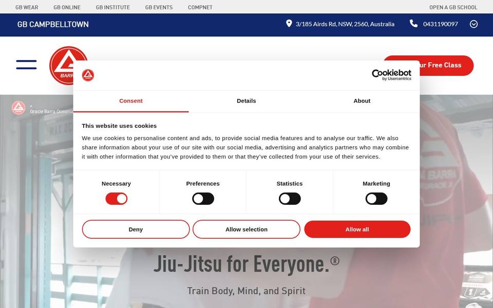 Gracie Barra Campbelltown website