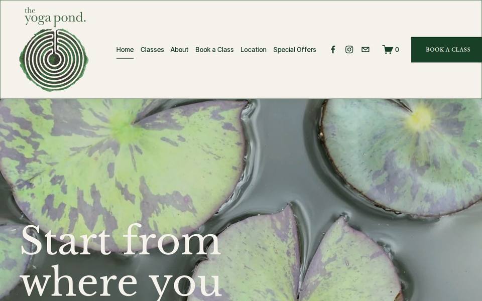 The Yoga Pond website