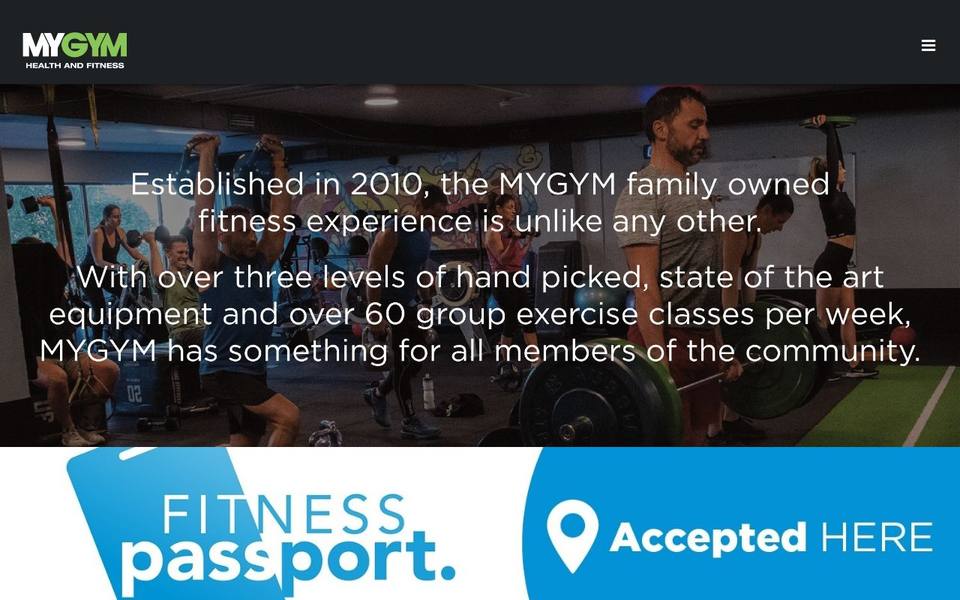 MYGYM website