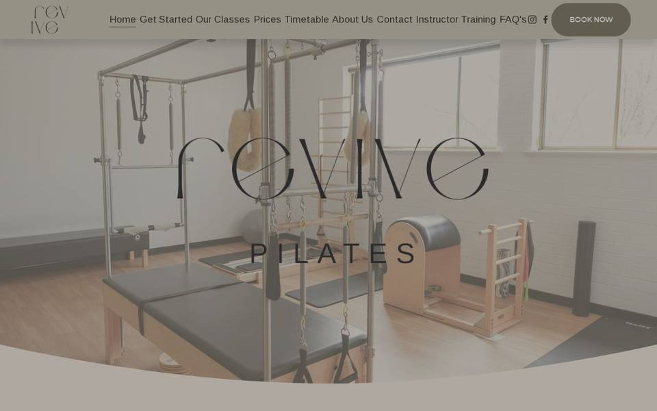 Revive Pilates website