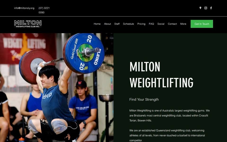 Milton Weightlifting Club website
