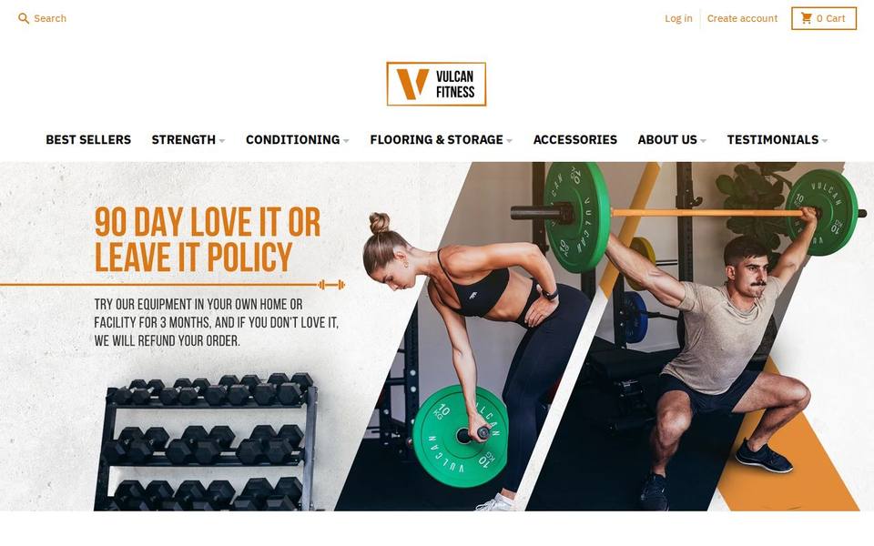 VULCAN Fitness website