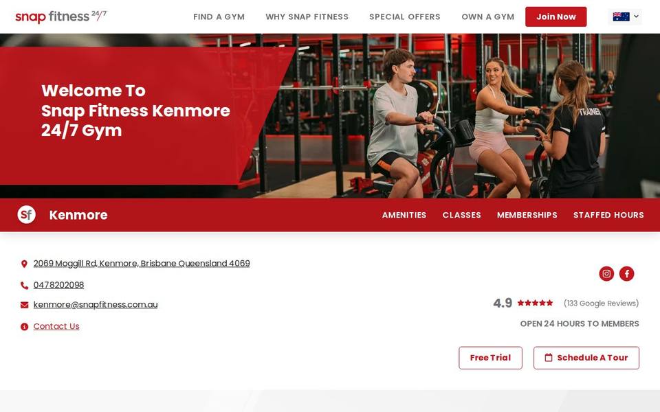 Snap Fitness Kenmore website
