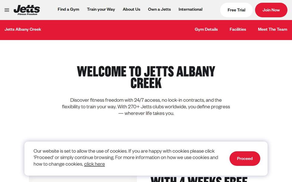 Jetts Albany Creek website