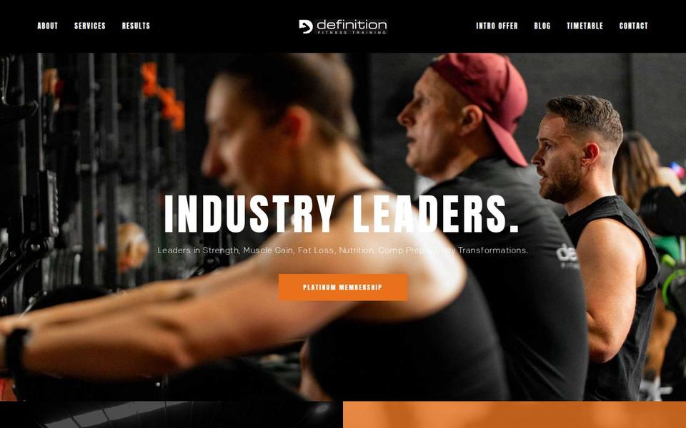 Definition Fitness Training website