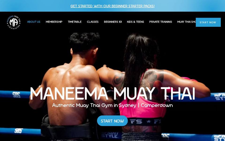 Maneema Muay Thai website