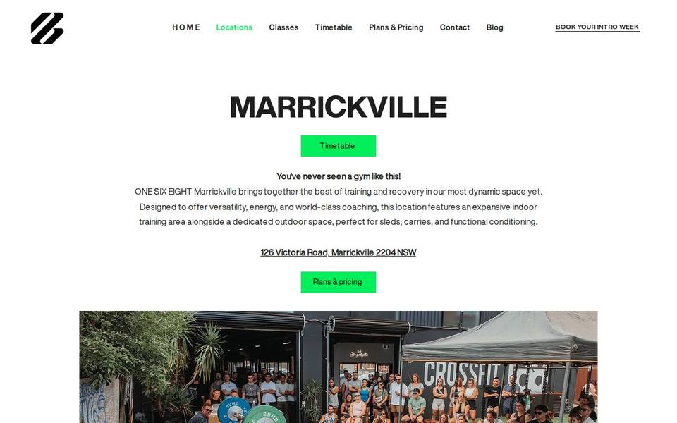 CrossFit 168 website