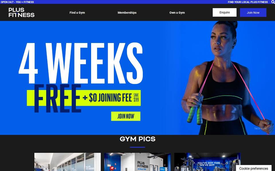 Plus Fitness Moss Vale website