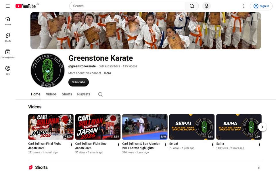 Greenstone Karate website