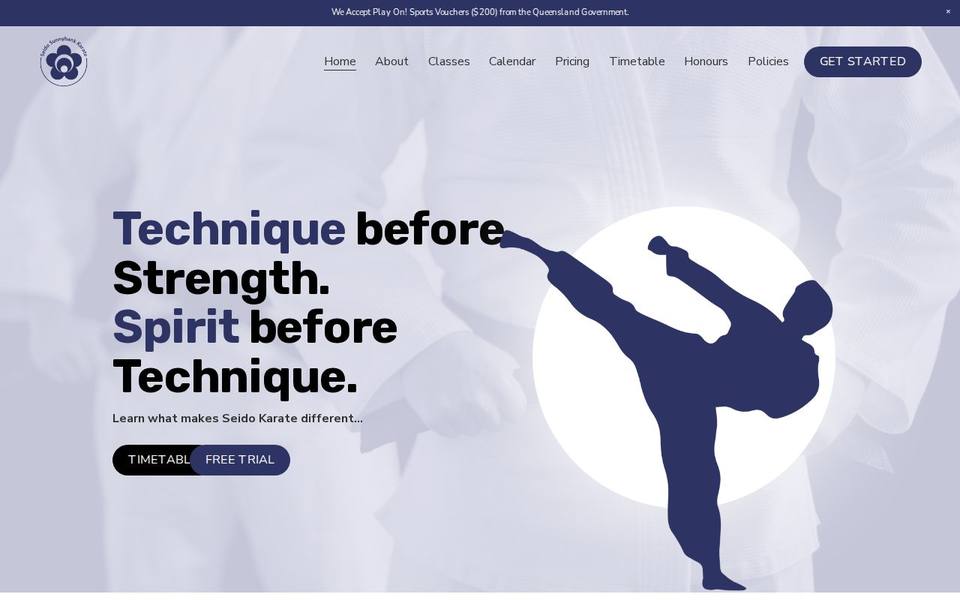 Seido Sunnybank Karate website