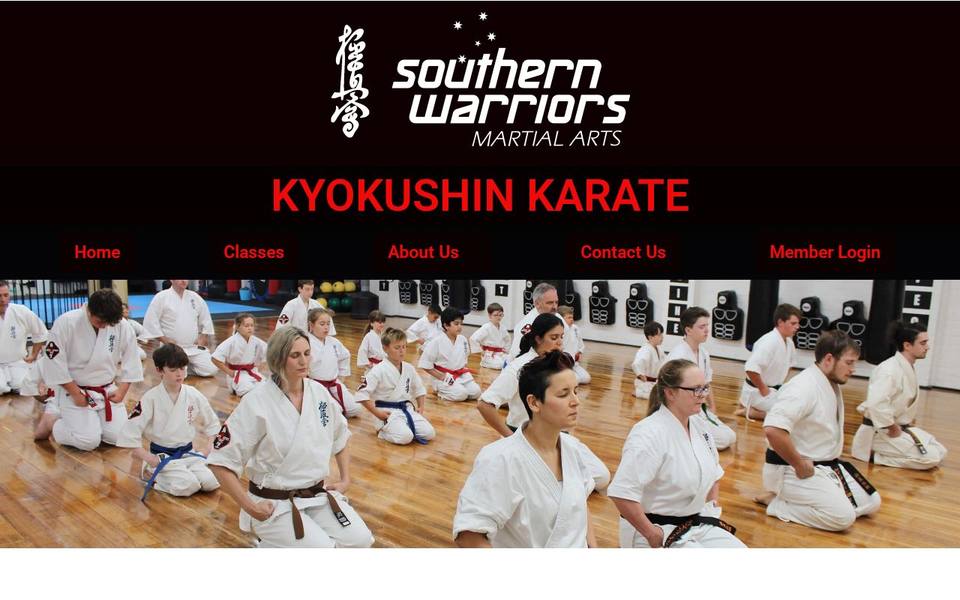 Southern Warriors Martial Arts - Kyokushin Karate Ballarat website