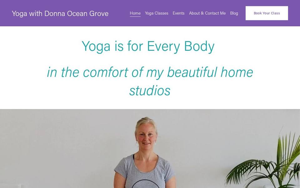 Yoga with Donna Ocean Grove website