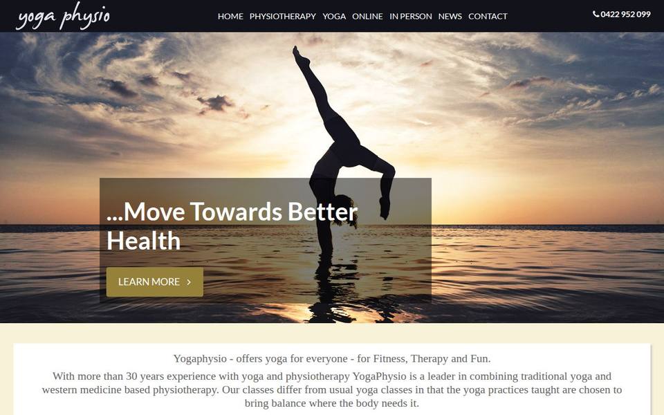 Yogaphysio website
