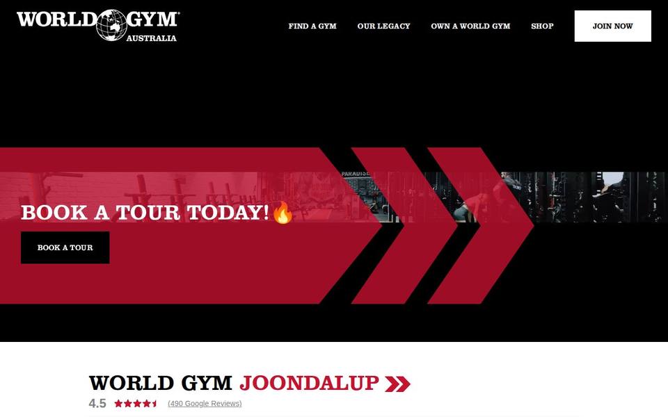 World Gym Joondalup website