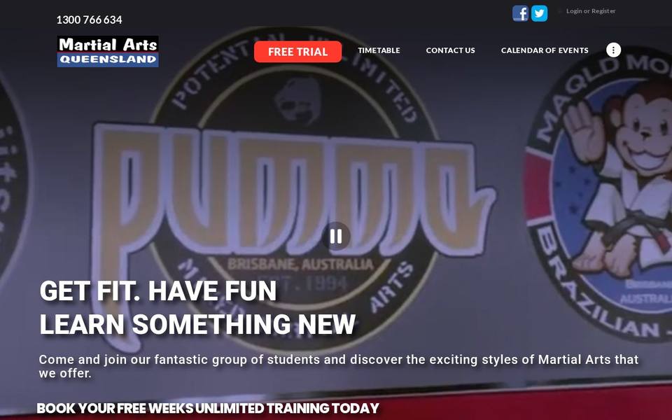 Martial Arts Queensland website