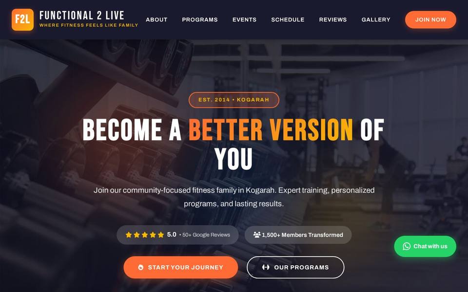 F2L Personal and Group Training website