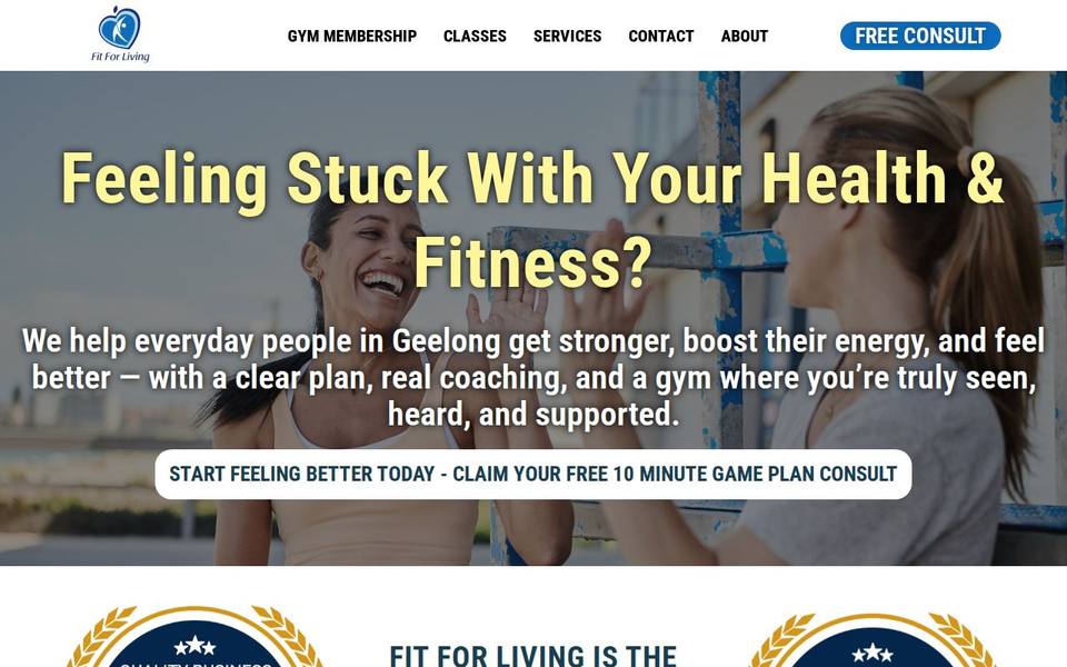 Fit For Living Training Headquarters website