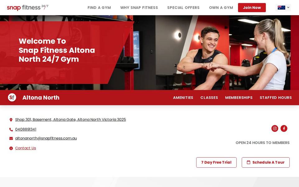 Snap Fitness Altona North website