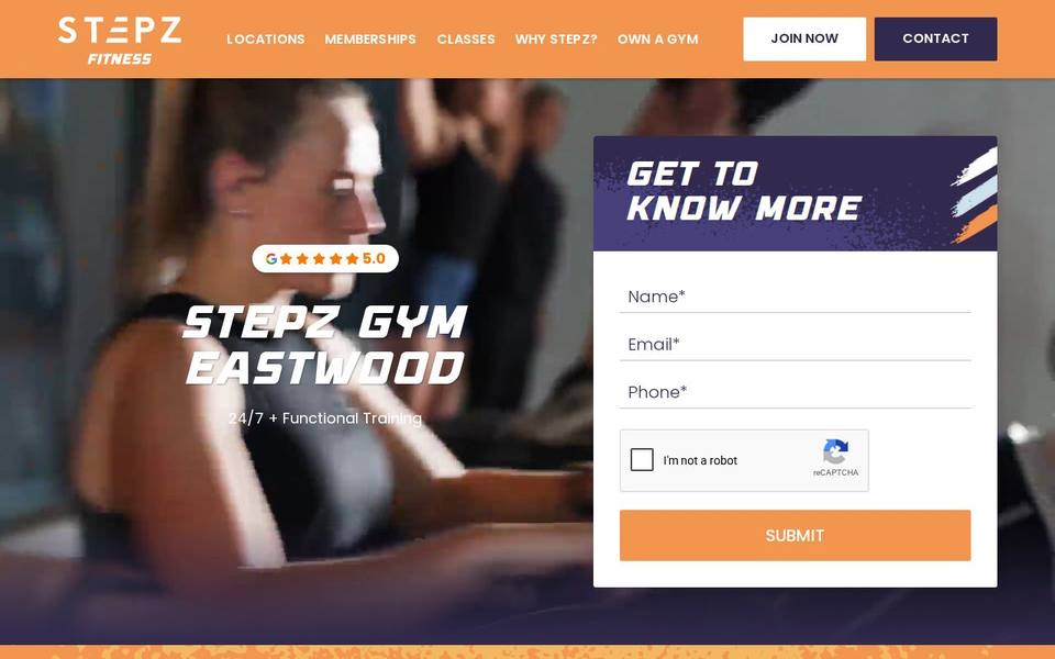 Stepz Fitness Eastwood website