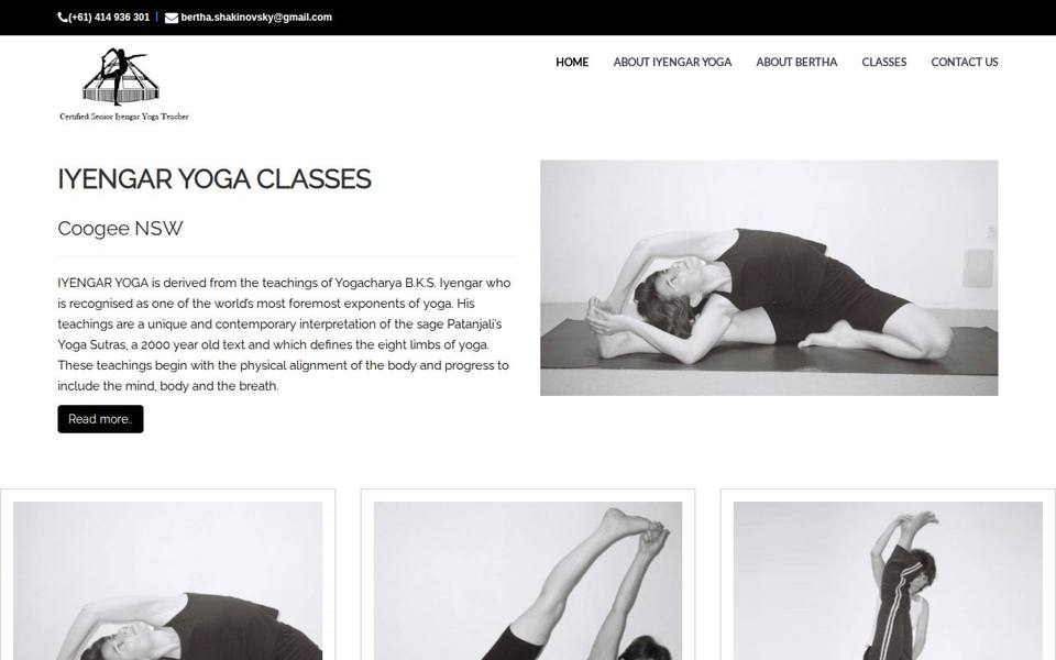 Iyengar Yoga Classes Coogee website
