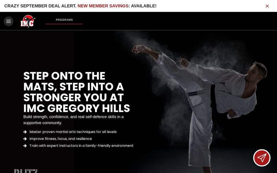 IMC Gregory Hills Martial Arts website