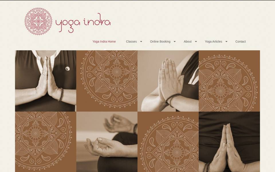 Yoga Indra website