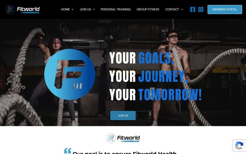 Fitworld Health & Fitness Gym website