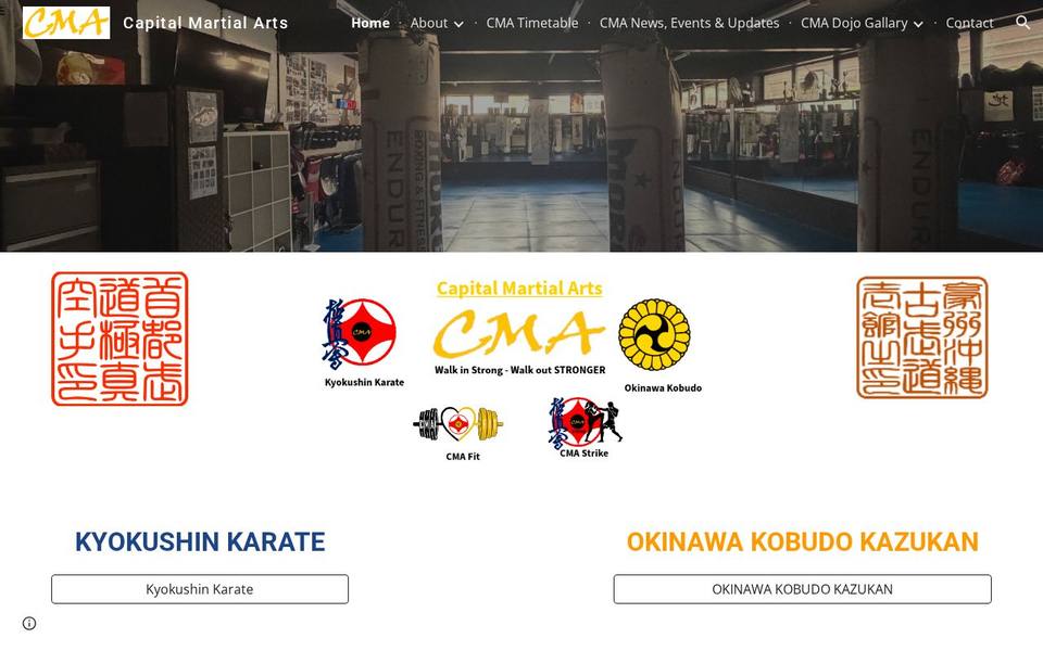 Capital Martial Arts (CMA) website