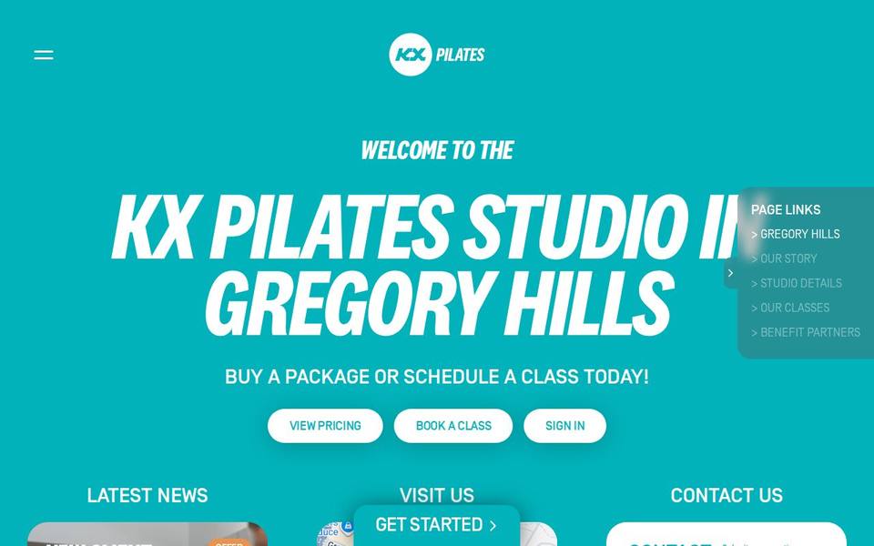 KX Pilates Gregory Hills website