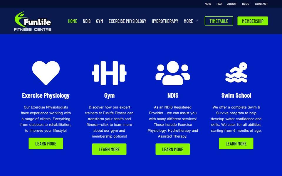 Funlife Fitness Centre website
