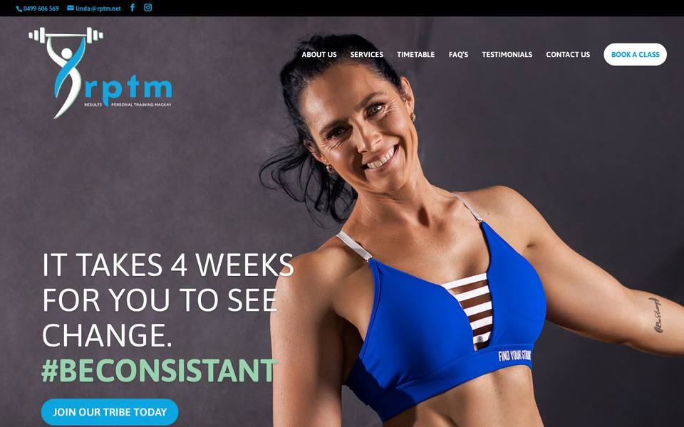 RPTM - Results Personal Training Management website