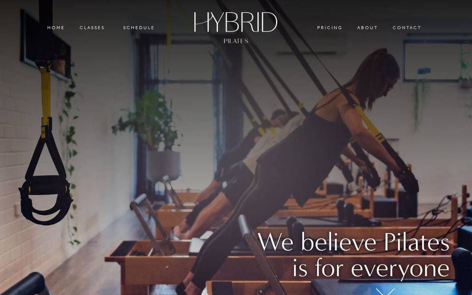 Hybrid Pilates website