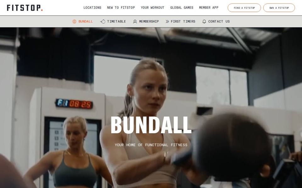 Fitstop Bundall website
