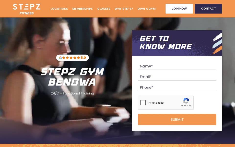 Stepz Fitness Benowa website