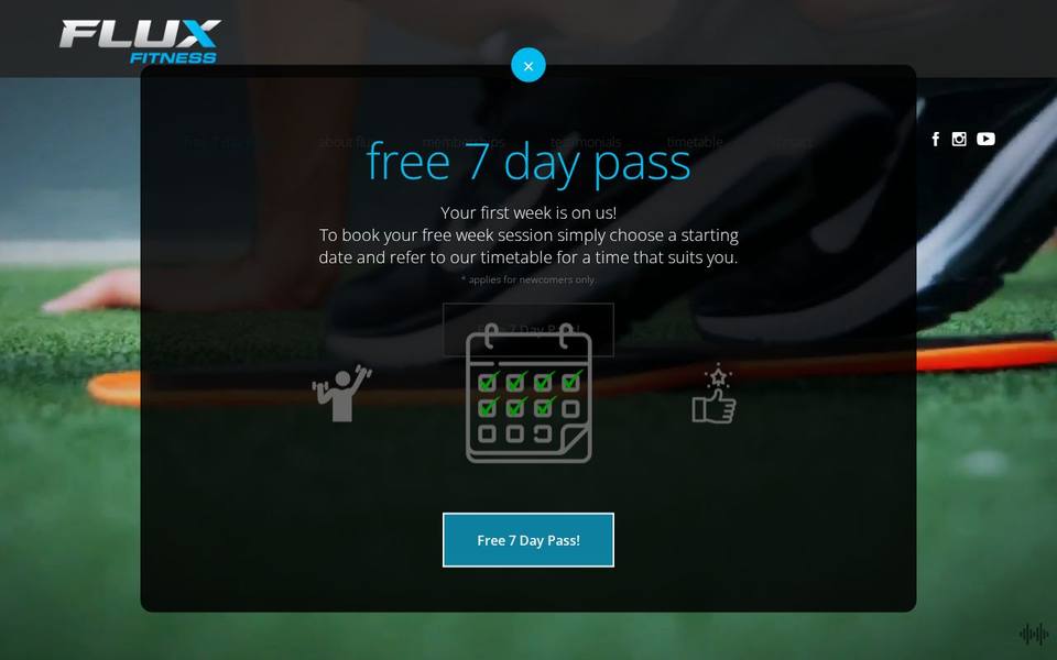 Flux Performance Fitness website