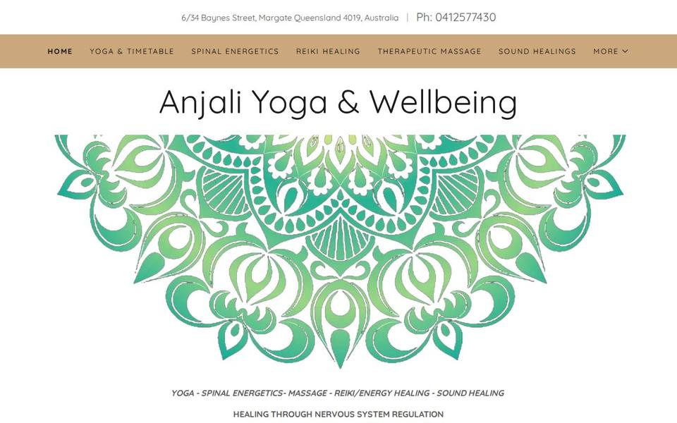Anjali Yoga & Wellbeing website